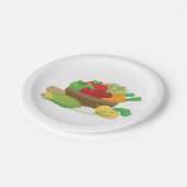 Assiettes En Carton Panier végétal (Angle)