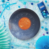 Assiettes En Carton Panneau astrologique Leo Zodiac - Soleil doré (Fête)