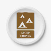 Assiettes En Carton Panneau Camping de groupe (Devant)