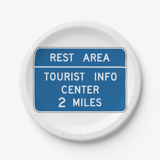 Assiettes En Carton Panneau Centre d'information touristique (Devant)