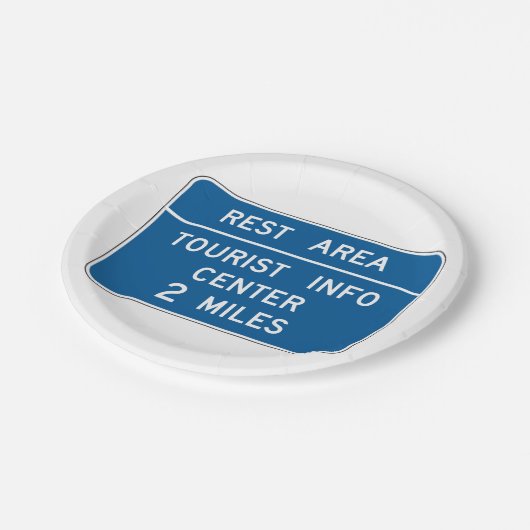 Assiettes En Carton Panneau Centre d'information touristique (Angle)