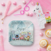 Assiettes En Carton Panneau d'anniversaire personnalisé Chugga Chugga  (Fête)