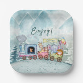 Assiettes En Carton Panneau d'anniversaire personnalisé Chugga Chugga  (Recto)