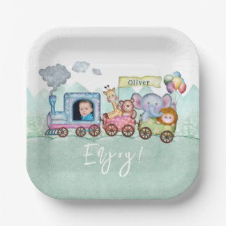 Assiettes En Carton Panneau d'anniversaire personnalisé Chugga Chugga