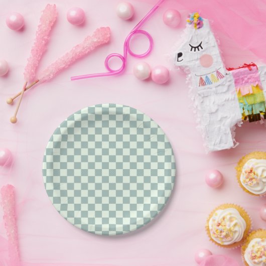 Assiettes En Carton Panneau de configuration Opal et Honeydew (Fête)