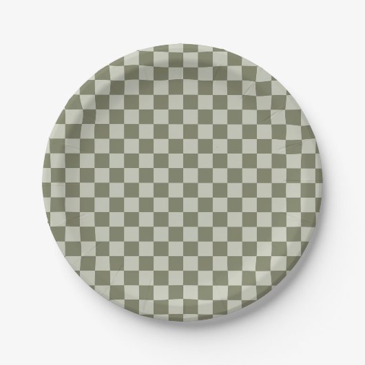Assiettes En Carton Panneau de configuration Sage Green (Devant)
