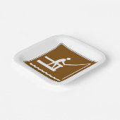 Assiettes En Carton Panneau de la zone de pêche (Angulaire)