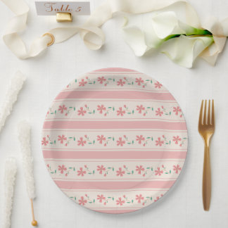 Assiettes En Carton Panneau de Naissance à Lettre Main Fleurie Petit B
