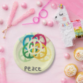 Assiettes En Carton Panneau de paix (Fête)
