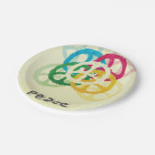 Assiettes En Carton Panneau de paix (Angle)