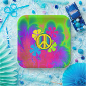 Assiettes En Carton Panneau de paix (Fête)