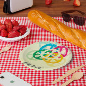 Assiettes En Carton Panneau de paix