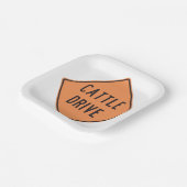 Assiettes En Carton Panneau de route de Cattle Drive (Angulaire)