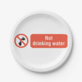 Assiettes En Carton Panneau de sécurité de l'eau potable (Devant)