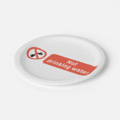 Assiettes En Carton Panneau de sécurité de l'eau potable (Angle)