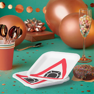 Assiettes En Carton Panneau de signalisation de tunnel Symbole de la c