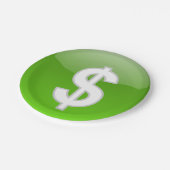 Assiettes En Carton Panneau dollar (Angle)