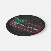 Assiettes En Carton Panneau Neon marquee Happy Hour (Angle)