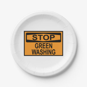 Assiettes En Carton Panneau Stop Greenwashing