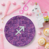 Assiettes En Carton Panneau Zodiac Pearl Sagittarius Fuchsia Camo numé (Fête)