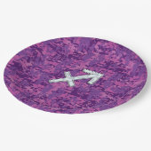 Assiettes En Carton Panneau Zodiac Pearl Sagittarius Fuchsia Camo numé (Angle)