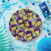 Assiettes En Carton Panneaux d'aquarelle Abstraits (Fête)