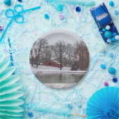 Assiettes En Carton Pano de la ferme d'hiver (Fête)