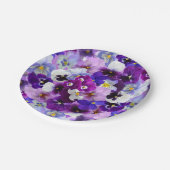 Assiettes En Carton Pansies glorieuses, (Angle)
