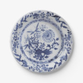Assiettes En Carton Pantalon d'oignon chinoiserie bleu blanc (Devant)