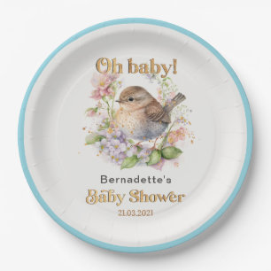 Assiettes En Carton Pap de Baby shower Vintage de printemps Little Spa