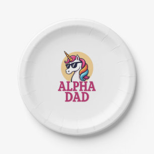 Assiettes En Carton Papa licorne drôle Laufey hommes Fête des pères No
