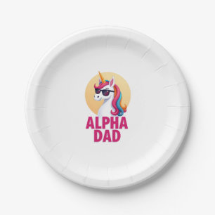 Assiettes En Carton Papa licorne drôle Laufey Hommes Fête des Pères No