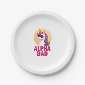 Assiettes En Carton Papa licorne drôle Laufey Hommes Fête des Pères No