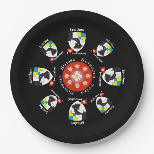 Assiettes En Carton Pape des Grisons (Devant)