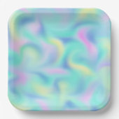 Assiettes En Carton Pape Motif Abstrait Blurred Pretty Pastel Fils (Recto)