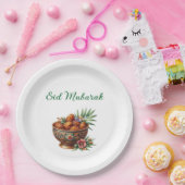 Assiettes En Carton Paper Plate-Eid Mubarak Tableware (Fête)