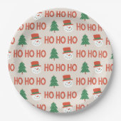 Assiettes En Carton paper plate HO  HO  HO (Devant)