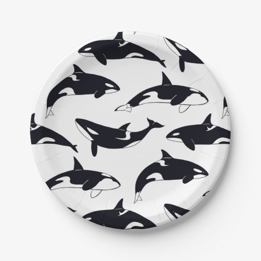 Assiettes En Carton paper plate orca (Devant)
