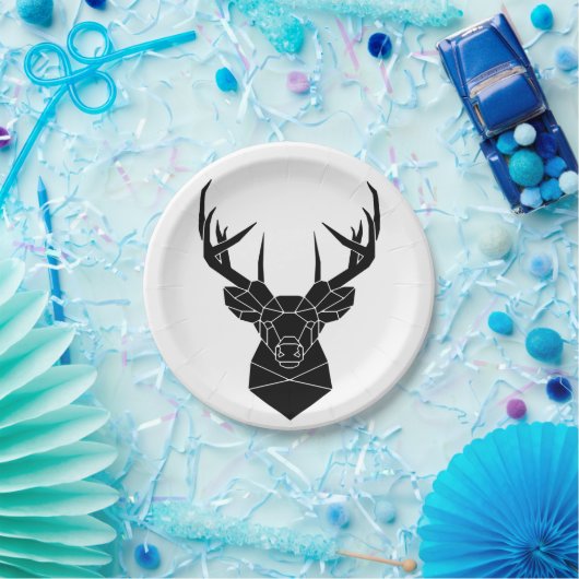 Assiettes En Carton Paper plate with deer / pape avec cerf (Fête)