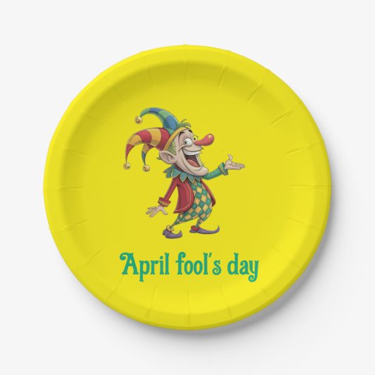 Assiettes En Carton Paper Plates, April fool's Day Clown  (Devant)