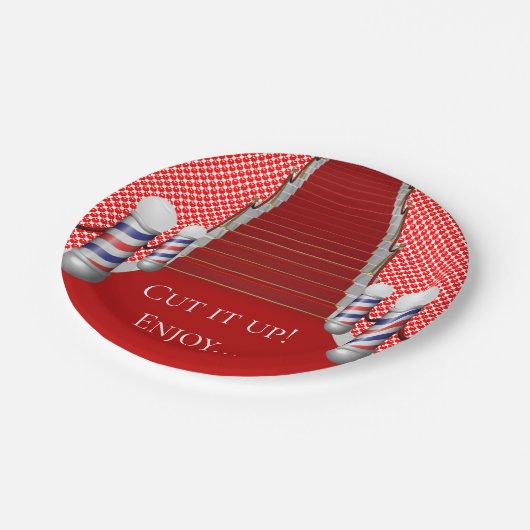 Assiettes En Carton Paper Plates Barbershop (Angle)