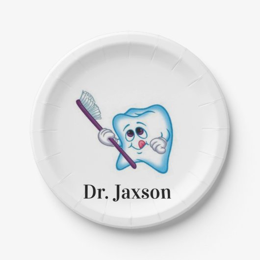 Assiettes En Carton Paper Plates Dentist Teeth  (Devant)