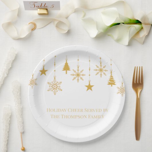 Assiettes En Carton Paper Plates – Holiday Celebration Tableware (Mariage)