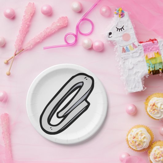 Assiettes En Carton Paperclip géant (Fête)