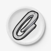 Assiettes En Carton Paperclip géant (Devant)
