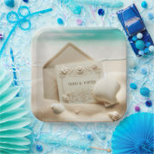 Assiettes En Carton Papeterie mariage Dans Ocean Beach Sand (Fête)