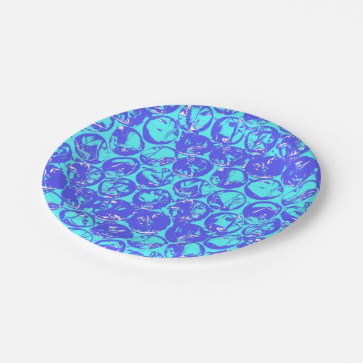 Assiettes En Carton Papier à bulle d'art pop (Angle)