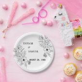 Assiettes En Carton Papier à cocktail Mariage Boho personnalisé (Fête)