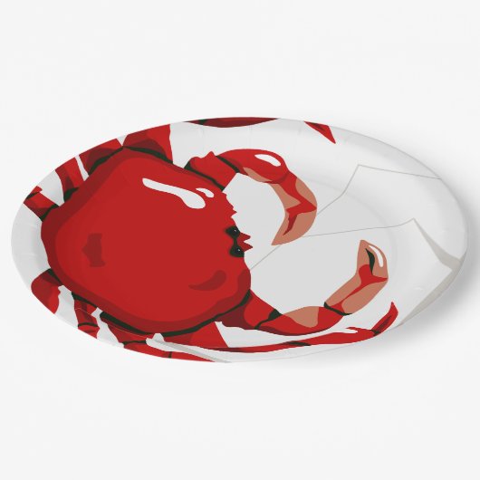 Assiettes En Carton Papier à pâte de crabe (Angle)