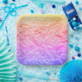 Assiettes En Carton Papier arc-en-ciel recouvert (Fête)